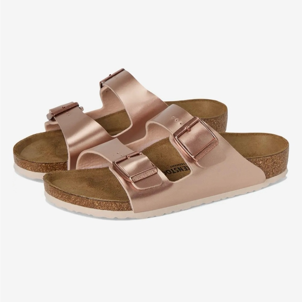 New Birkenstock Shiny Rose Sandals